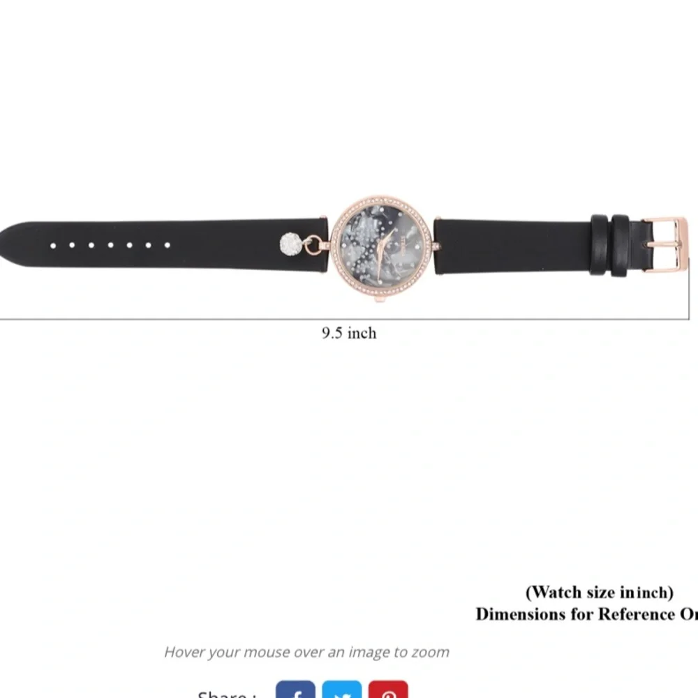 Watch with Black Dial in Rosetone